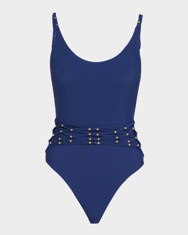 Brynn Beaded One-Piece Swimsuit
